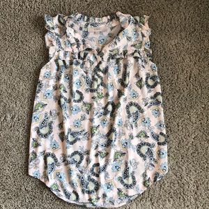 Loft pale pink paisley print blouse